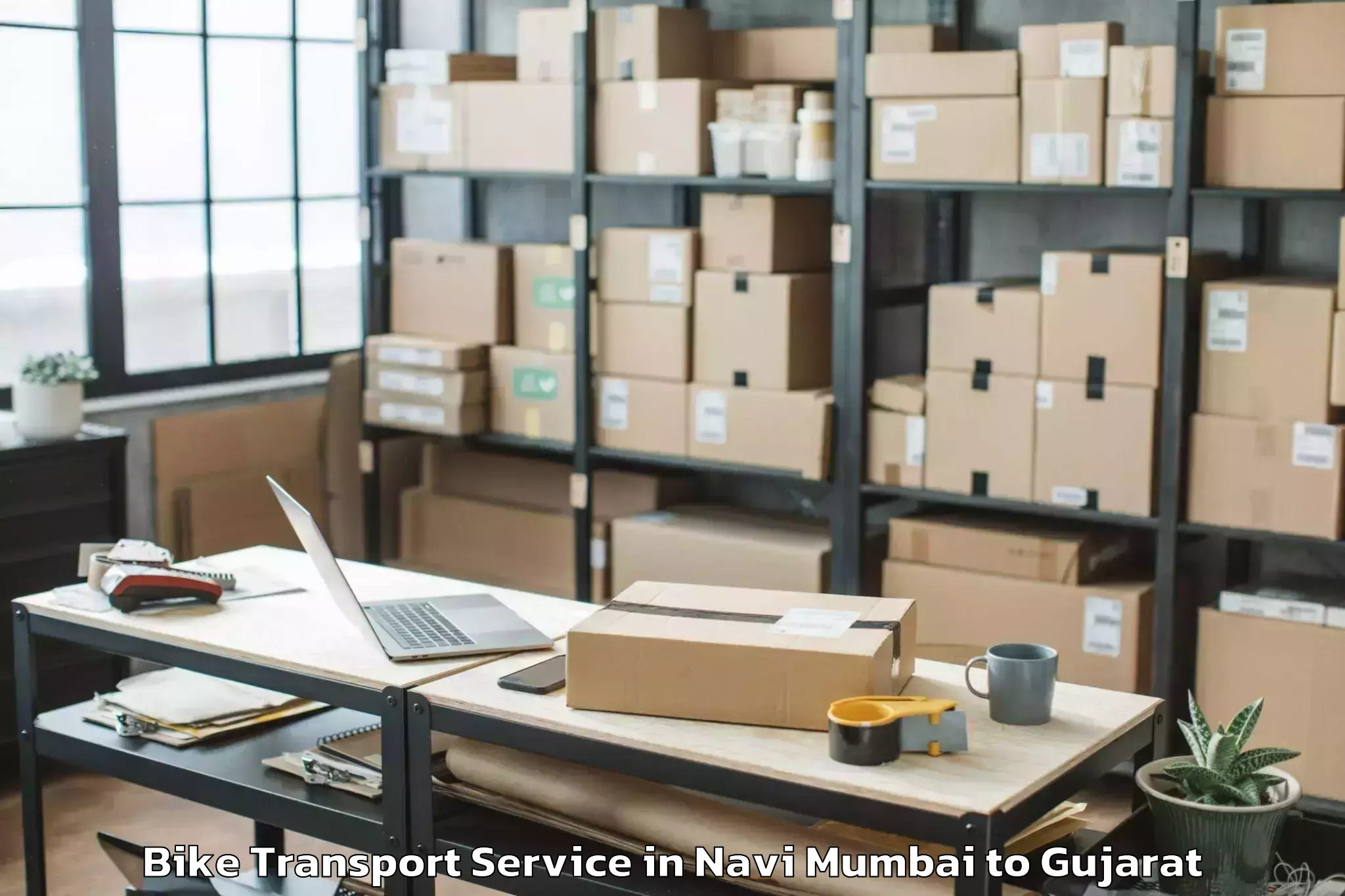 Trusted Navi Mumbai to Gandhi Nagar Bike Transport